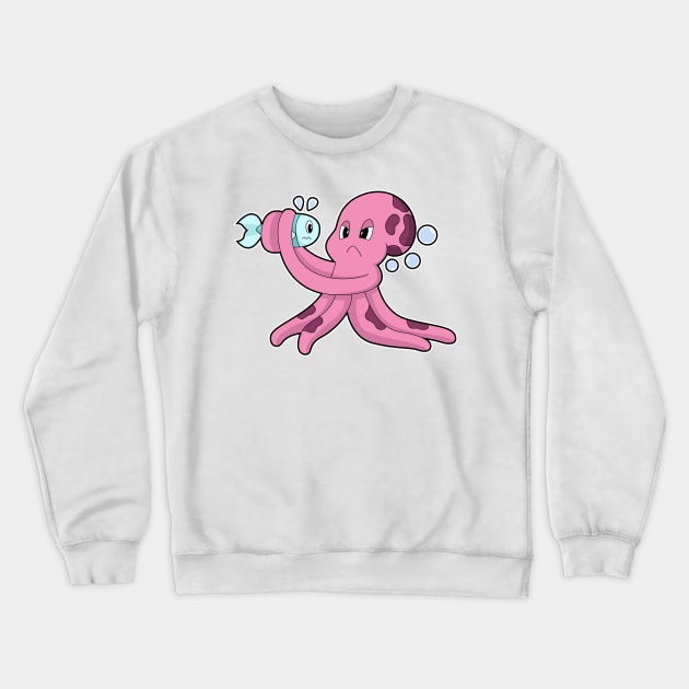 Octopus Fish Crewneck Sweatshirt by Markus Schnabel